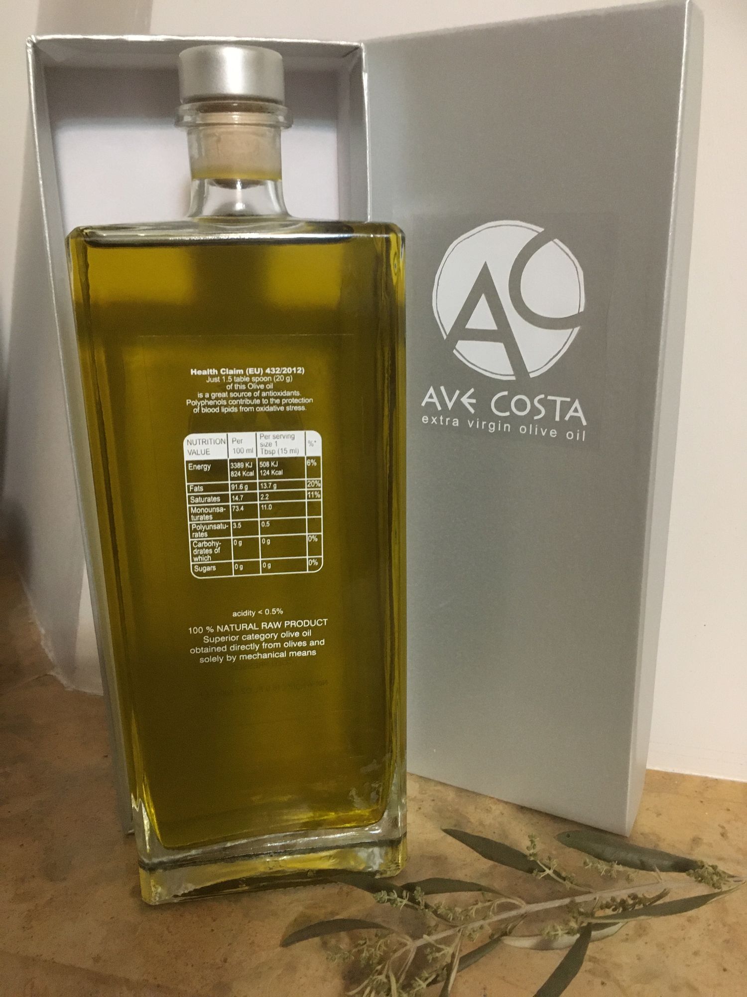 Extra virgin olive oil 500 ml - Ave Costa