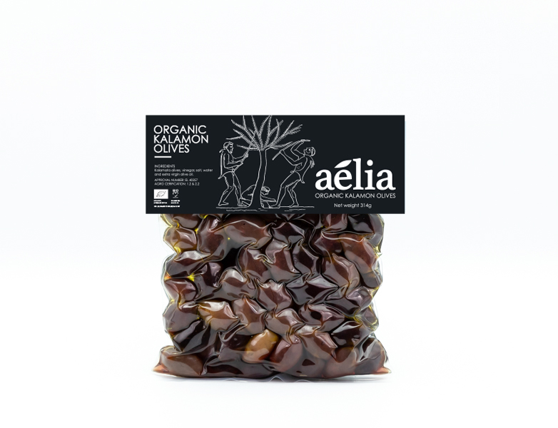 Aelia Organic Kalamon Olives 580gr