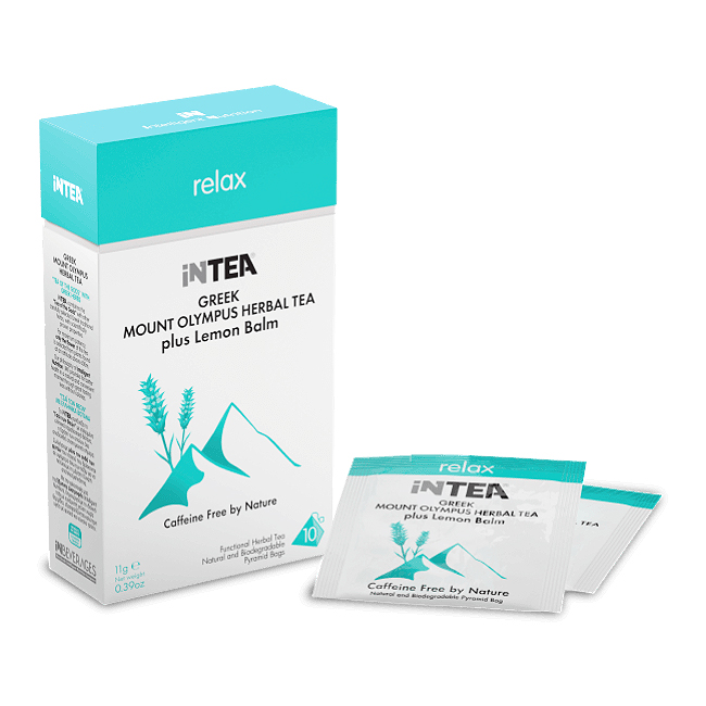 iNTEA ‘Relax’ Mount Olympus Herbal Tea | pyramid teabags