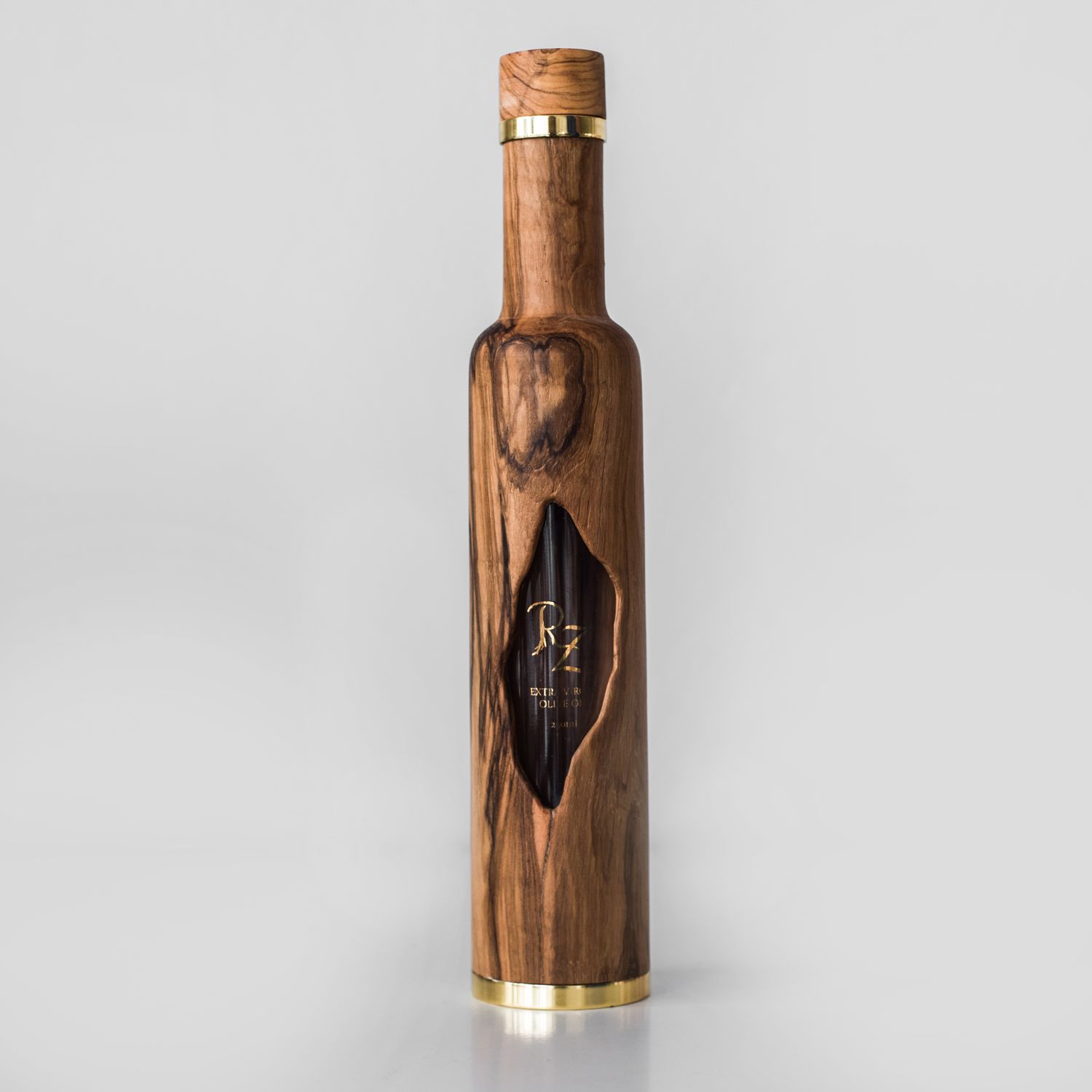 Olive Wood Bottle 250 ml: Tree Hollow Design - Extra Virgin Olive oil
