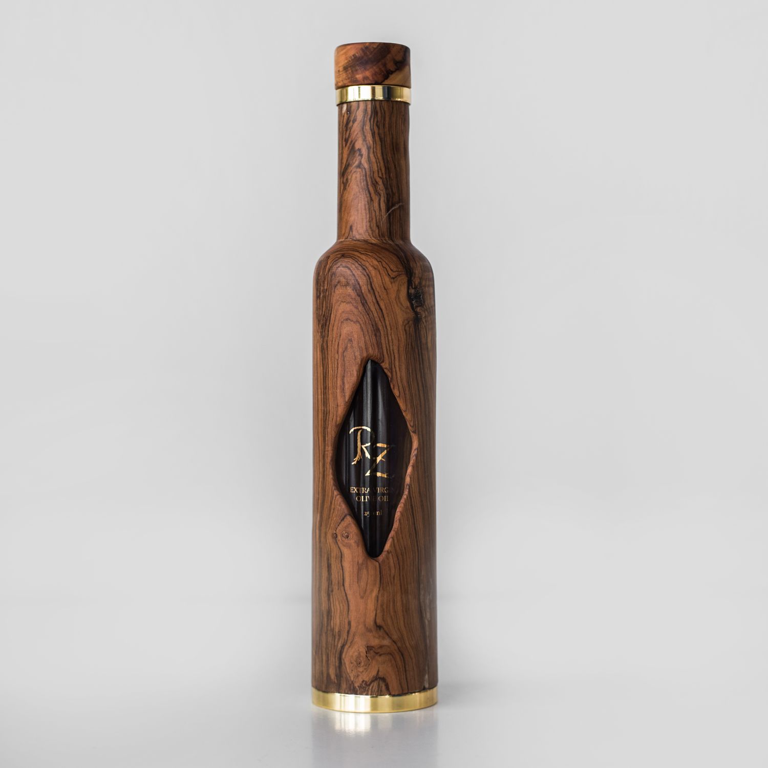 Olive Wood Bottle 250 ml: Tree Hollow Design - Extra Virgin Olive oil