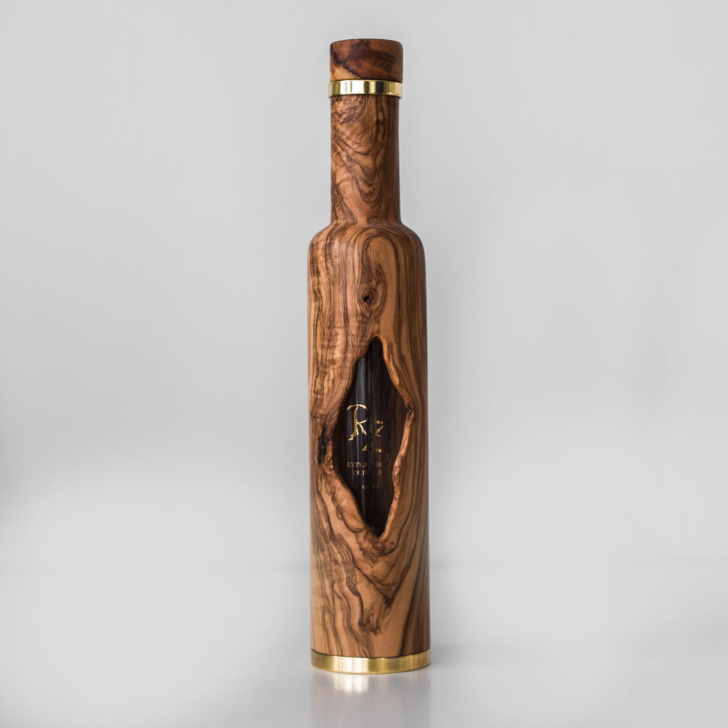 Olive Wood Bottle 250 ml: Tree Hollow Design - Extra Virgin Olive oil