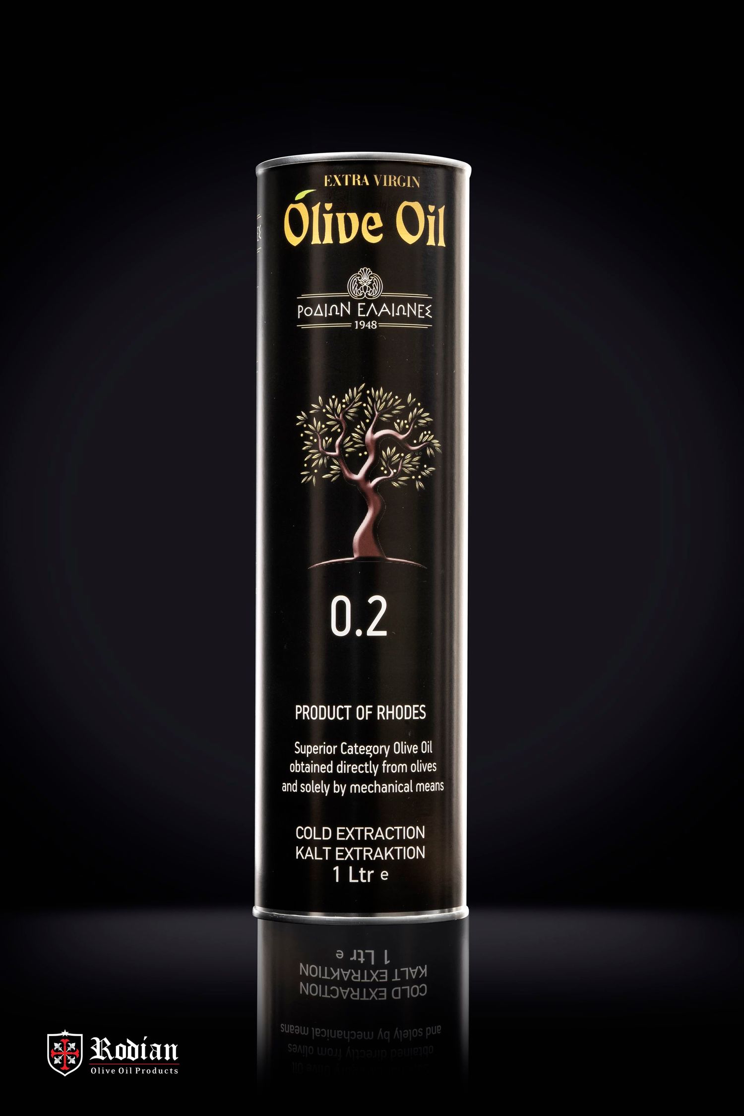 Extra Virgin Olive Oil 0.2% Acidity 1 Liter - METAL TIN Packaging