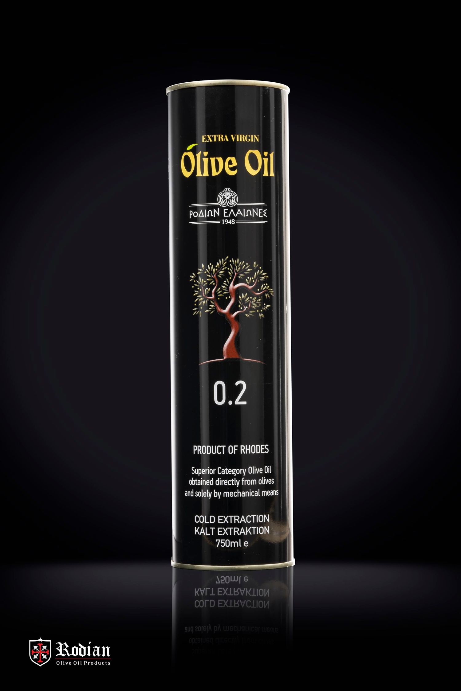 Extra Virgin Olive Oil 0.2% Acidity 750ml - METAL TIN Packaging
