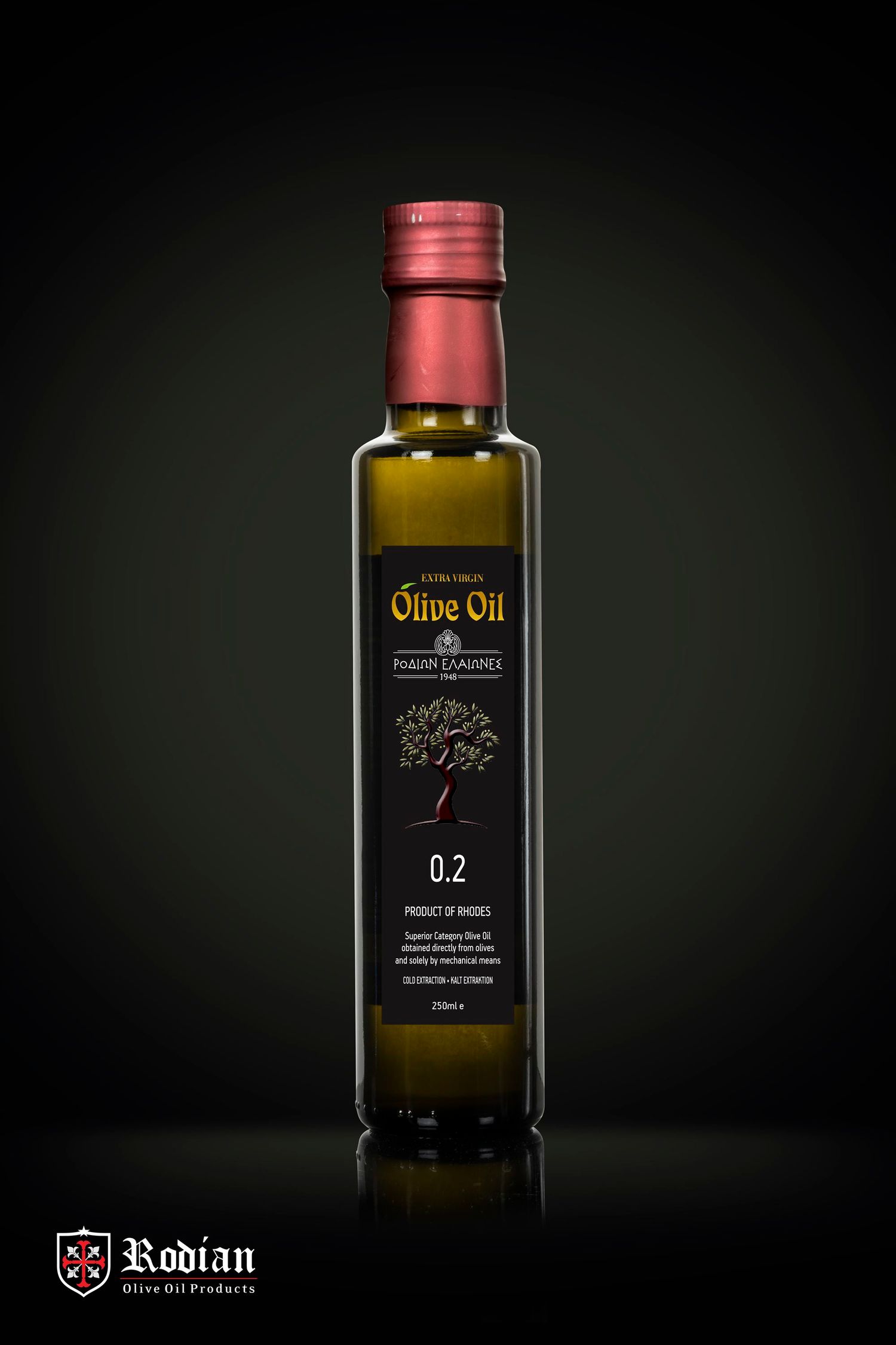 Extra Virgin Olive Oil 0.2% Acidity 250ml - DORICA Packaging