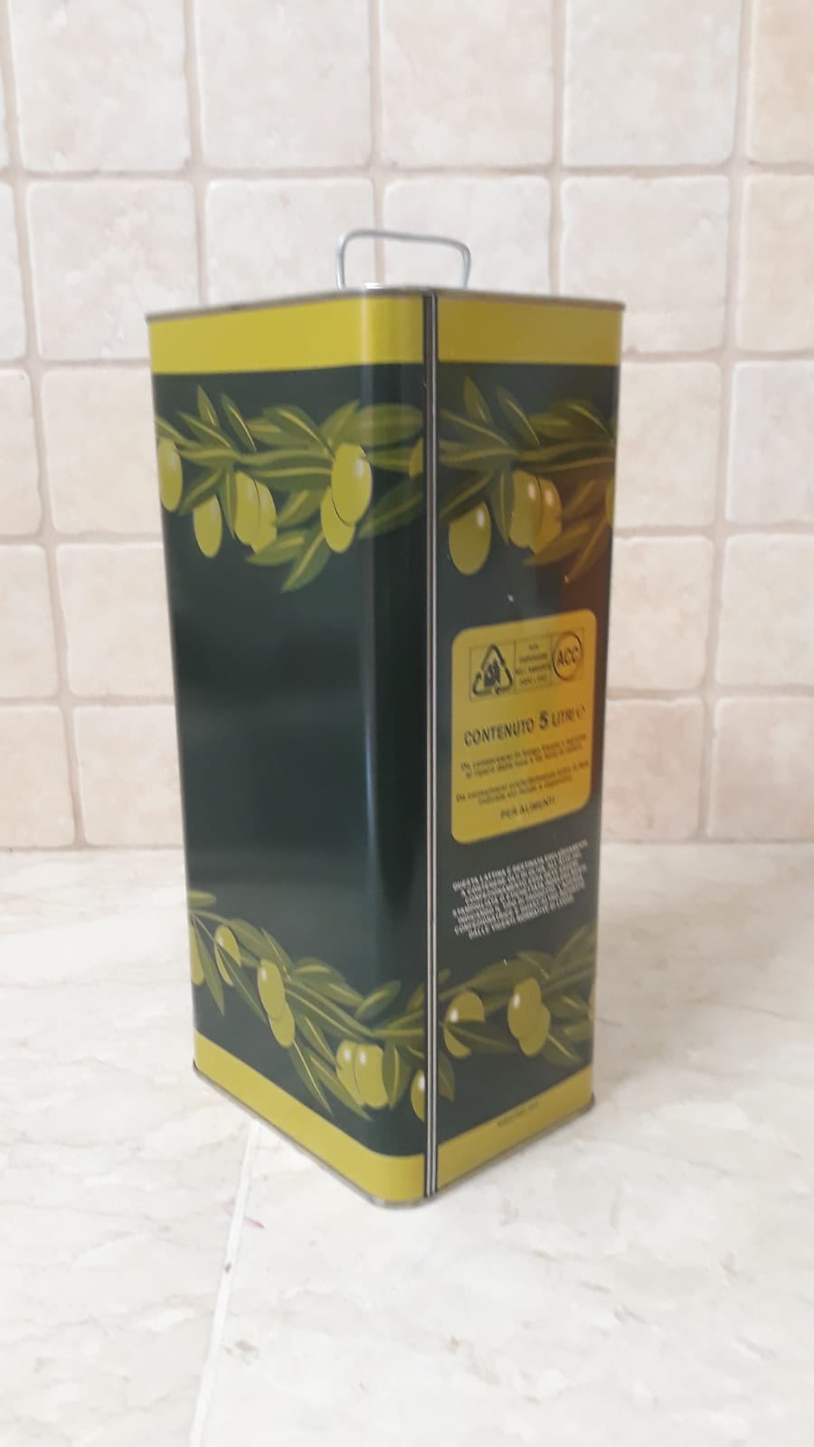 Extra Virgin Olive Oil 5L Metal Can Italy
