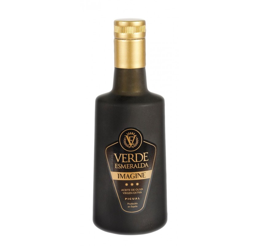 Verde Esmeralda Imagine. 100% Picual variety, 500 ml. Coming from Úbeda, Jaén.