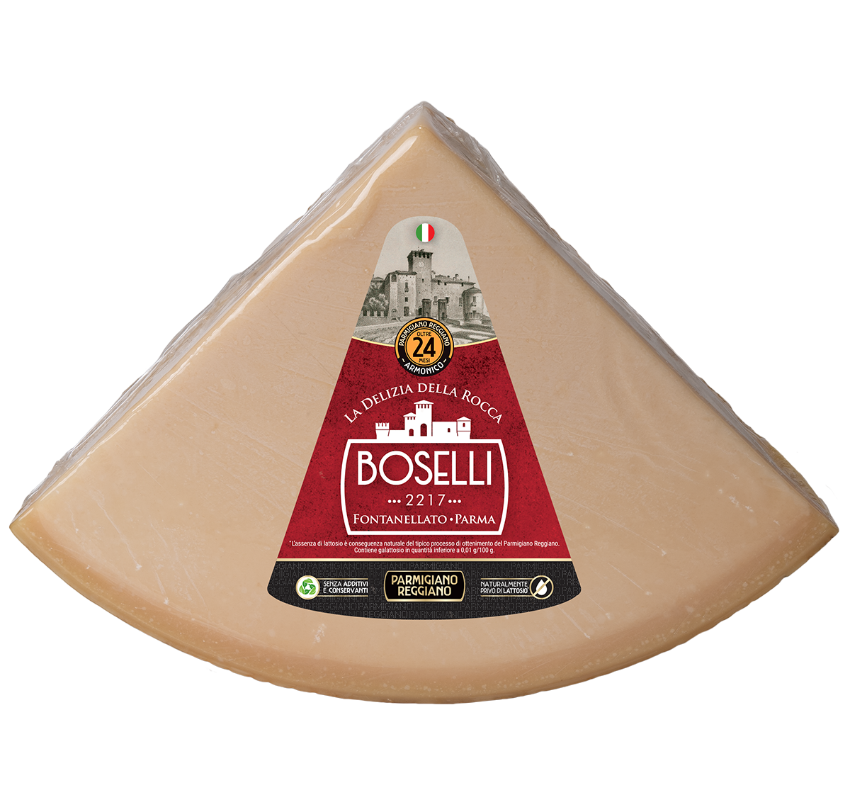 Parmigiano Reggiano DOP 24 months in 1/8 piece (4,5kg each approx)