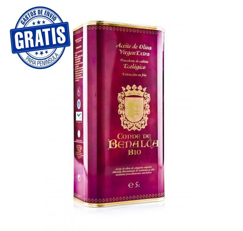 CONDE DE BENALÚA BIO. BOX OF 4 CANS X 5 LITERS.