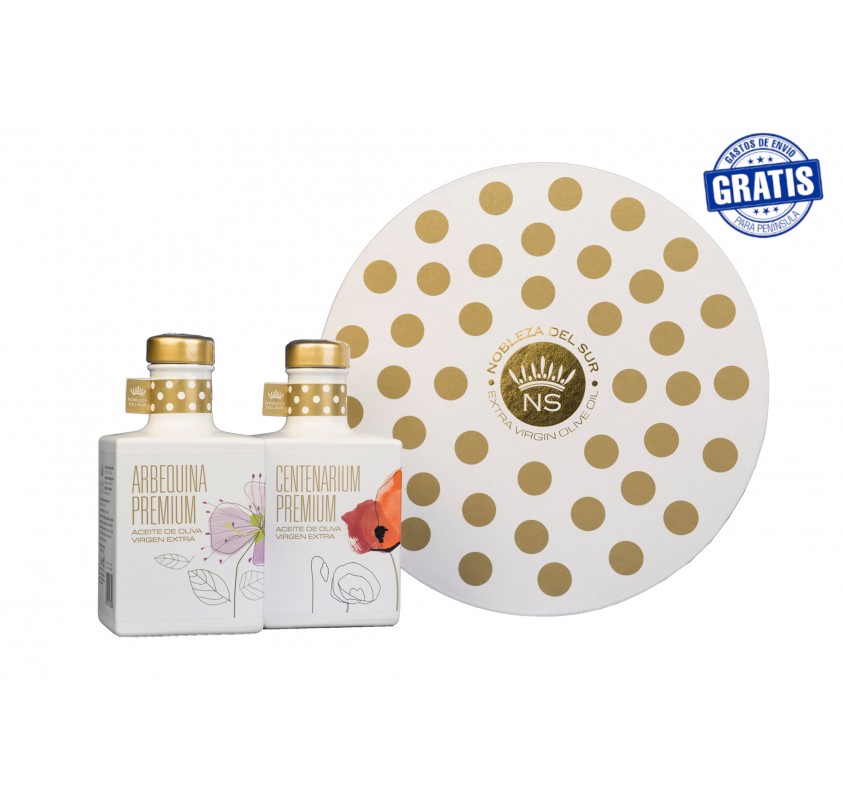 NOBLEZA DEL SUR, ROUND BOX EVOO PREMIUM 2 PIECES X 350ML