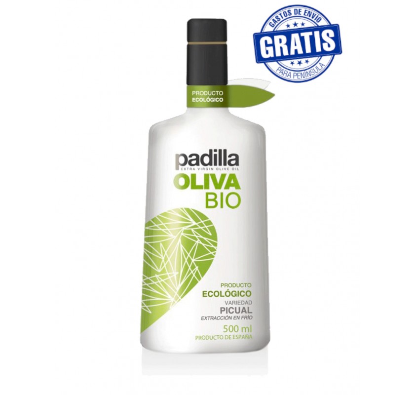 PADILLA. ORGANIC EXTRA VIRGIN OLIVE OIL. BOX OF 12 X 500 ML.