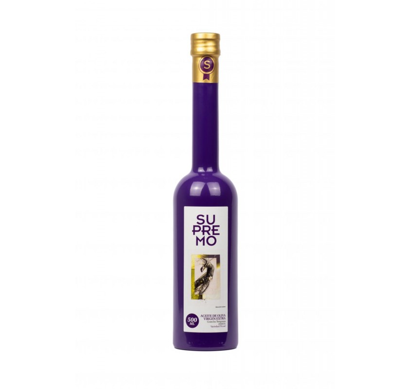SUPREMO. OLIVE OIL PICUAL. 500ML BOTTLE