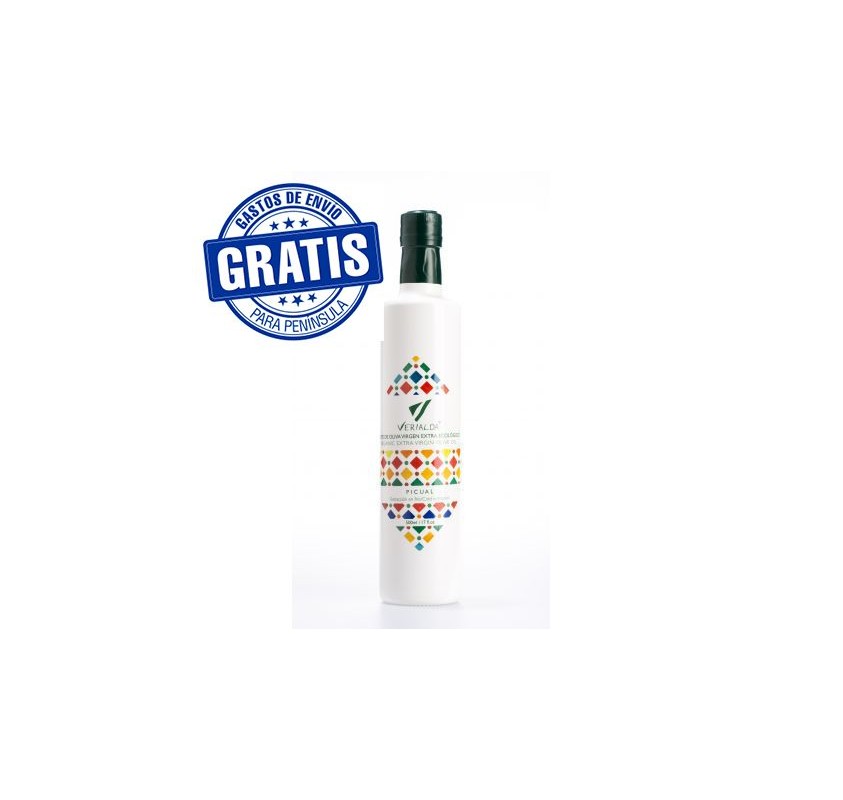 VERIALDA ORGANIC OLIVE OIL 500ML. BOX OF 12 BOTTLES.
