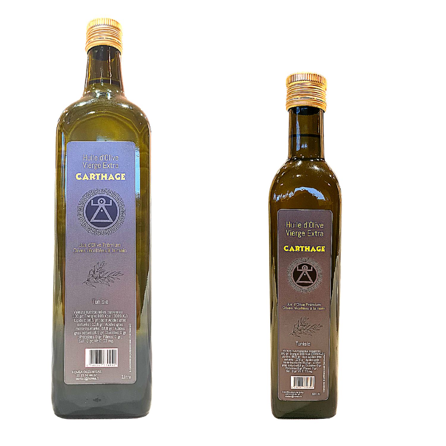 Extra Virgin Olive Oil Carthage Oleum 500 ml, glass bottle, origin Tunisia