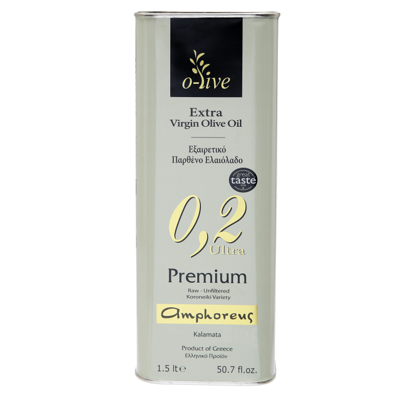 Premium extra virgin olive oil 1.5lt - tin can