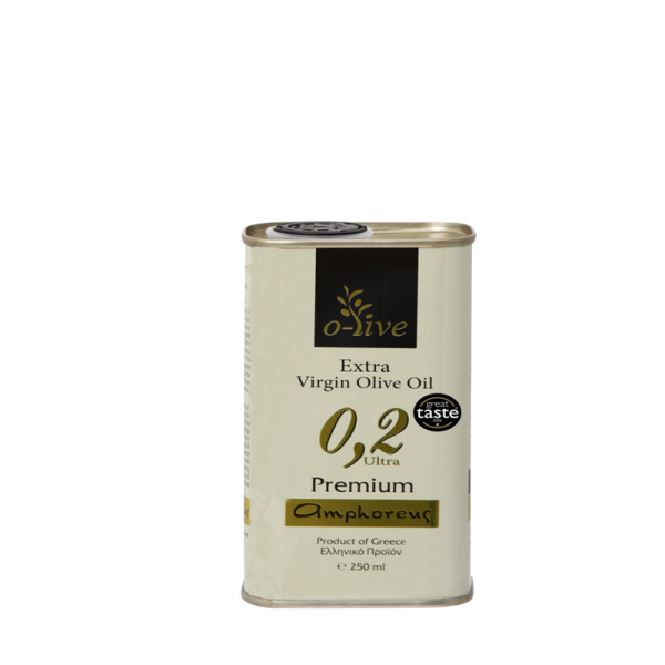 Premium extra virgin olive oil 250ml tin can