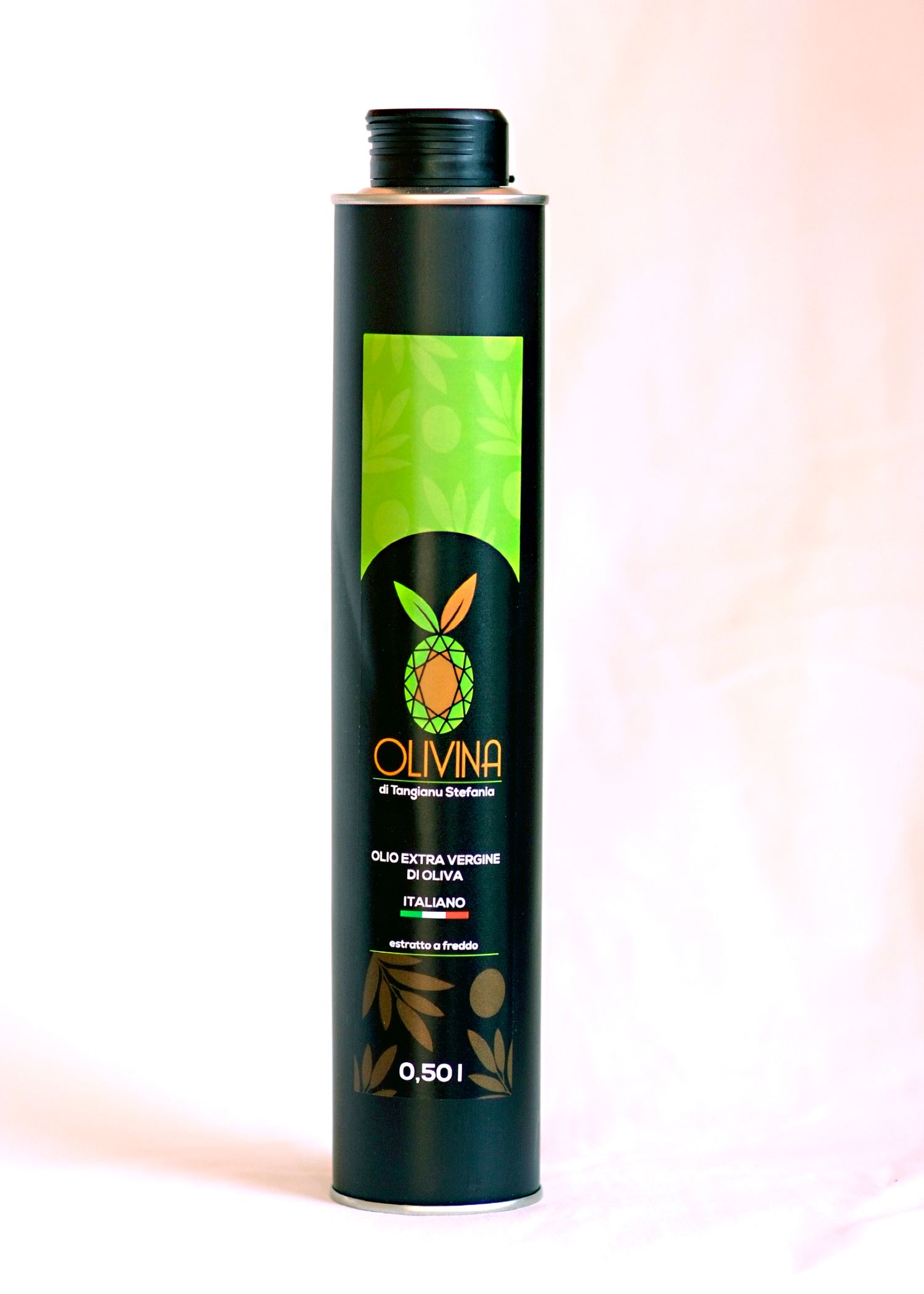 EXTRA VIRGIN OLIVE OIL - COLD PRESSED - ITALIAN - TIN/BOTTLE 0,50 L
