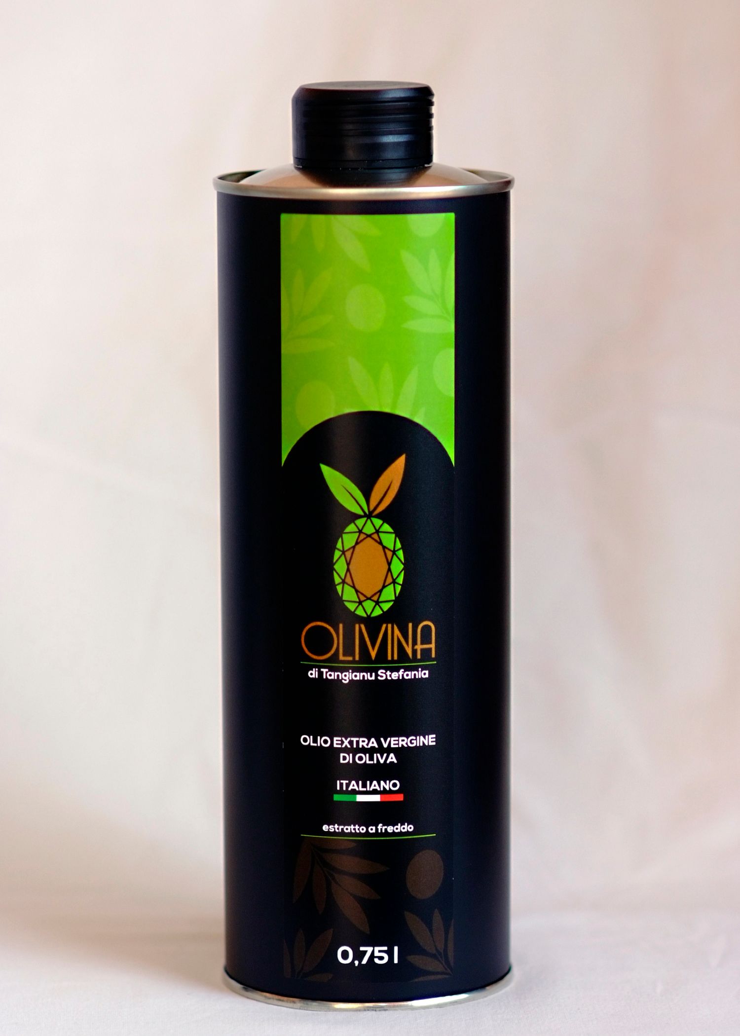 EXTRA VIRGIN OLIVE OIL - COLD PRESSED - ITALIAN - TIN/BOTTLE 0,75 L