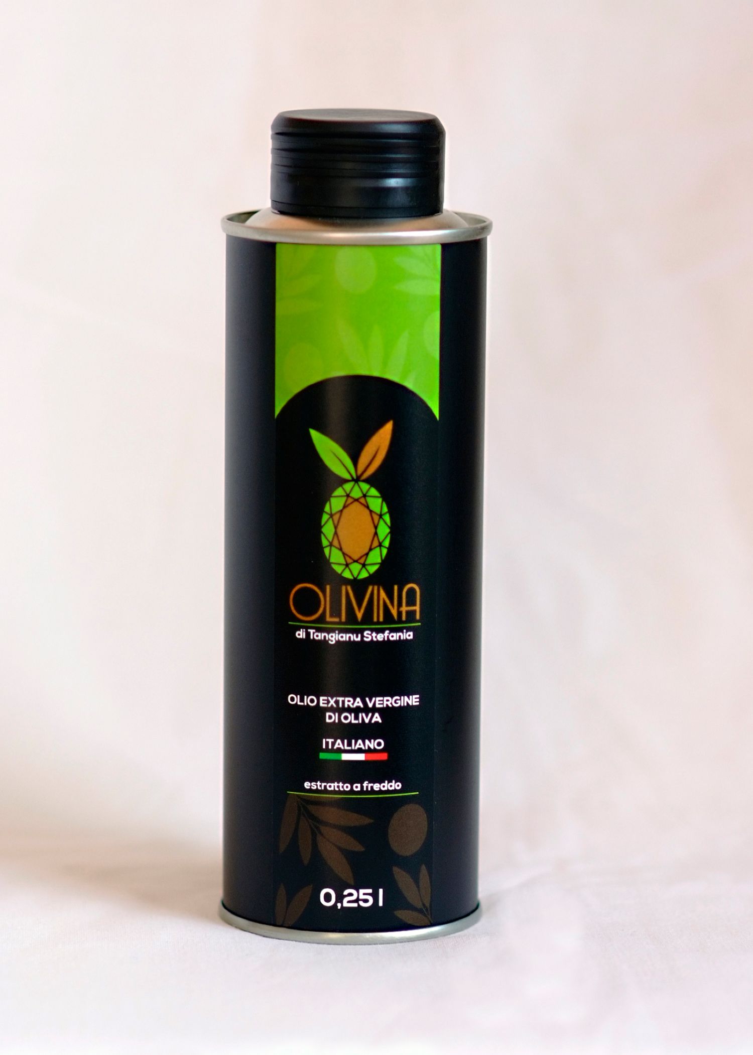 EXTRA VIRGIN OLIVE OIL - COLD PRESSED - ITALIAN - CAN 0,25 L