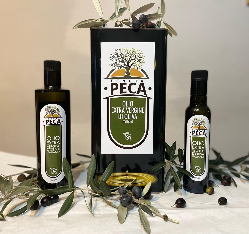 Italian extra virgin olive oil, cold pressed, varieties leccino, muraiolo, lecce del corno, 250ml; 500ml; 5L;