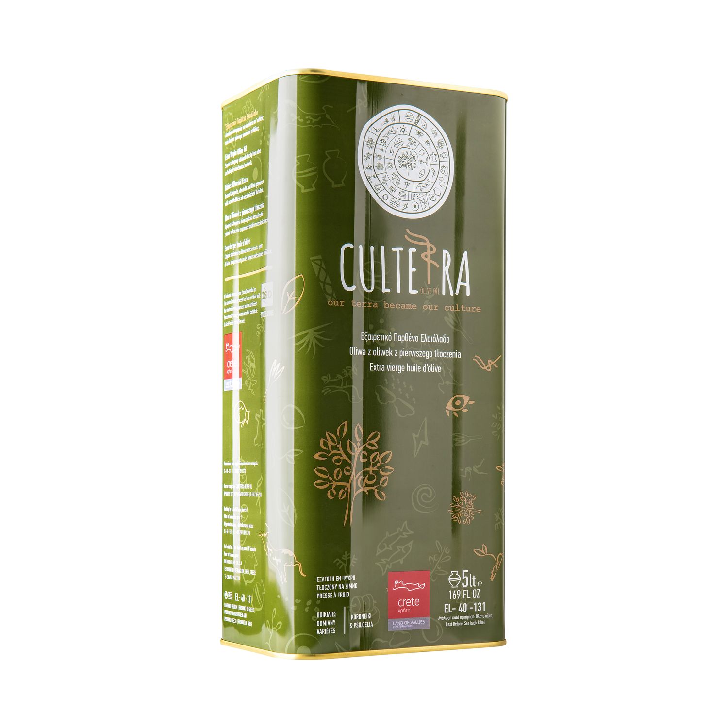 CULTERRA EXTRA VIRGIN OLIVE OIL TIN 5L