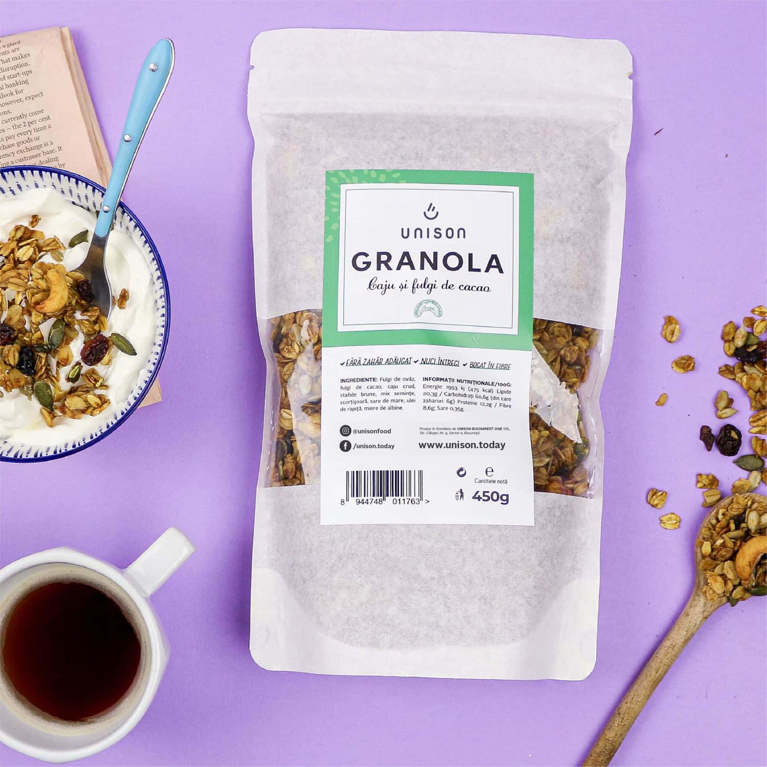 Unison Baked Granola (sugar free)