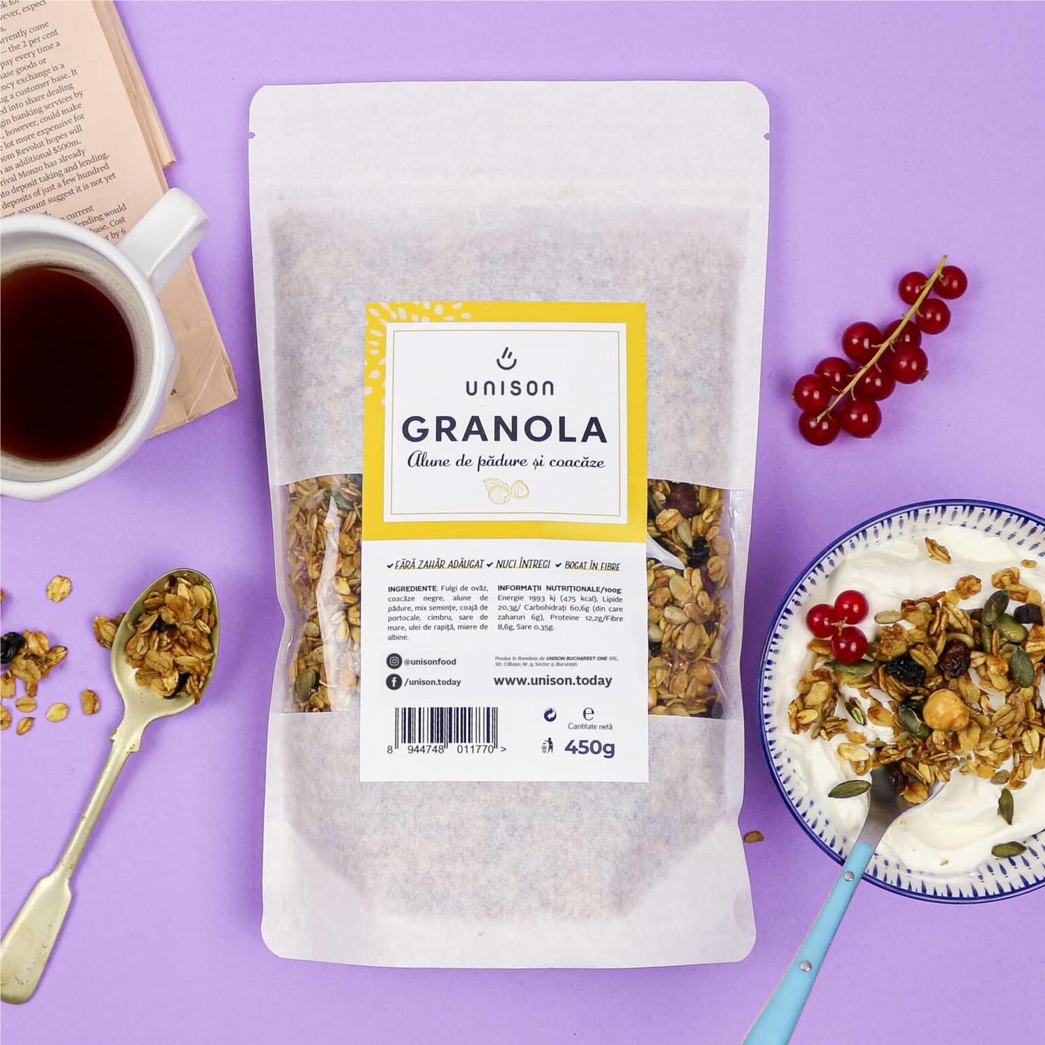 Unison Baked Granola (sugar free)
