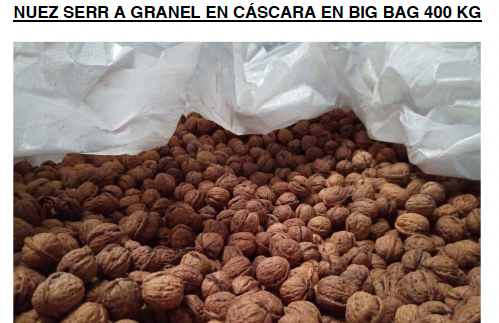 In-shell walnuts, in conversion to organic, Howard and Serr variety in different packaging and formats (bulk, split...).