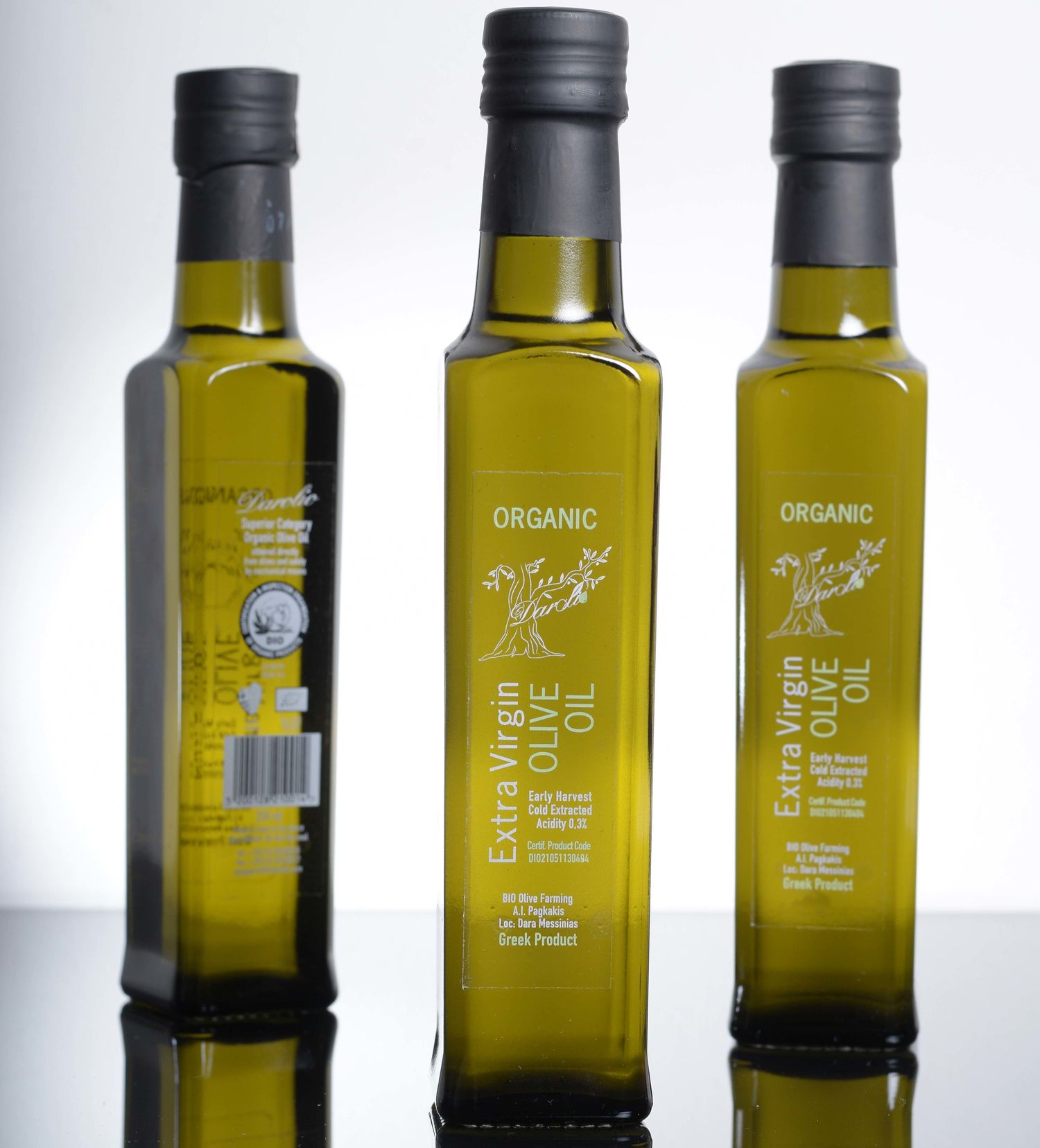 Organic Extra Virgin Early Harvest Olive Oil New Harvest PDO - Glass Bottle 250ml - Box of 12