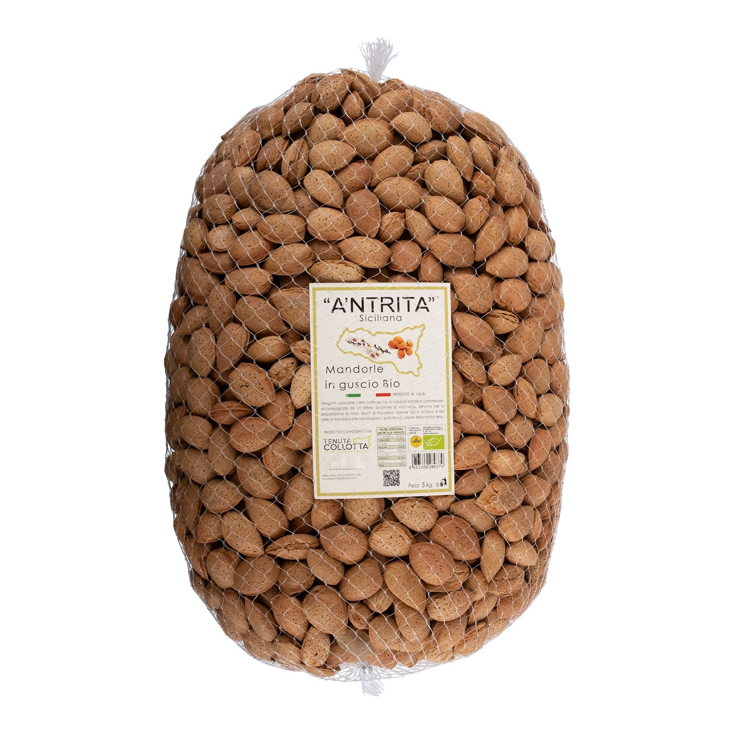 A'Ntrita® - Almonds in shell Bio 5 Kg - 100% Italian - Made in Sicily