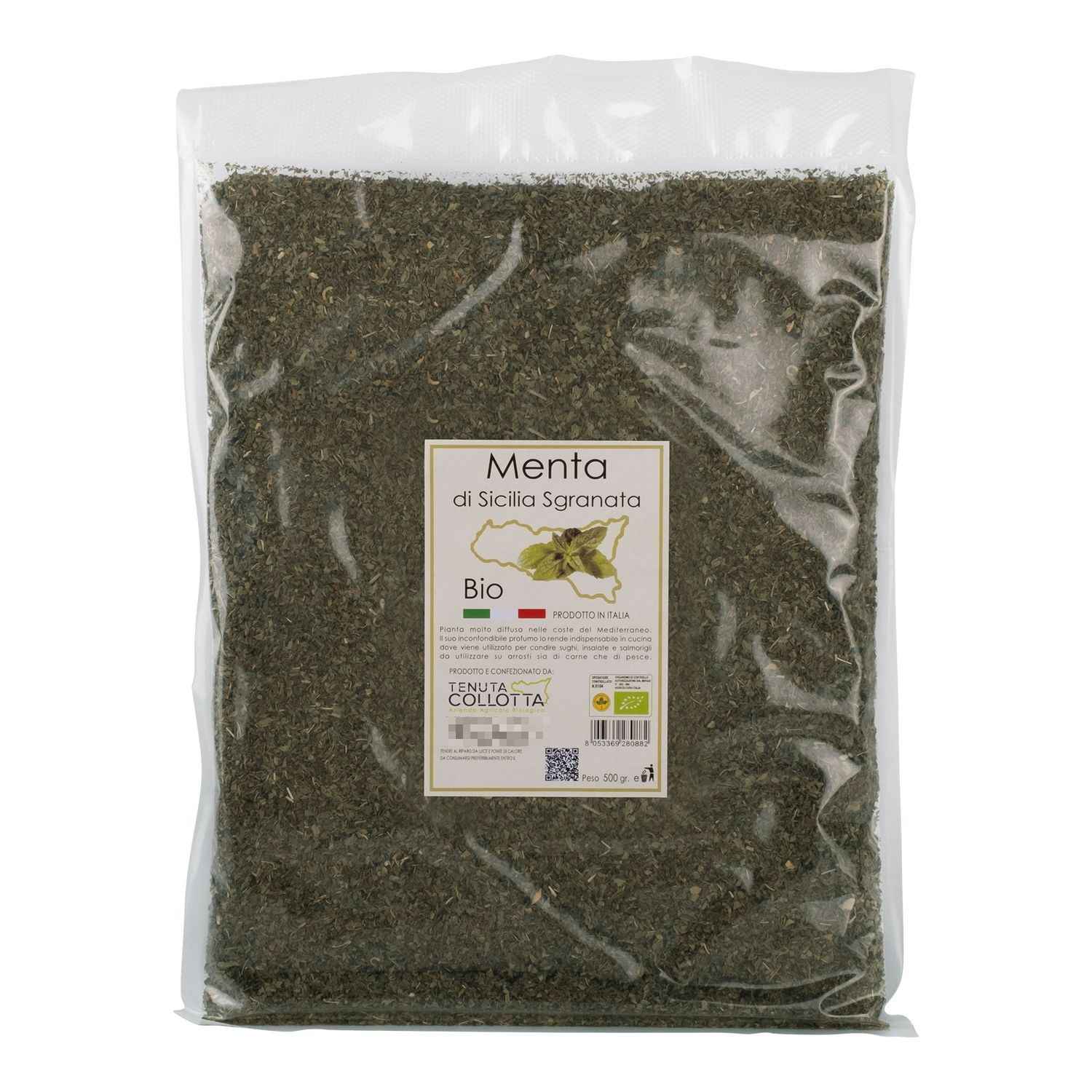 Organic Dried Mint 500g - Tenuta Collotta® - 100% Italian - Made in Sicily