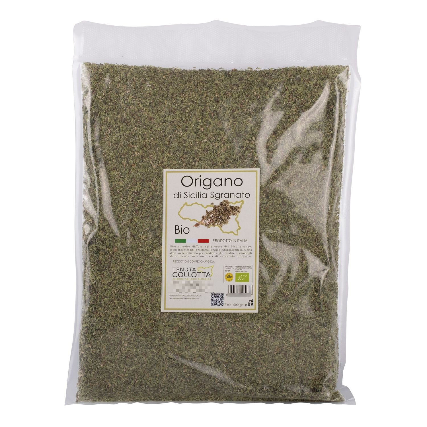 Organic Grained Oregano 500g - Tenuta Collotta® - 100% Italian - Made in Sicily