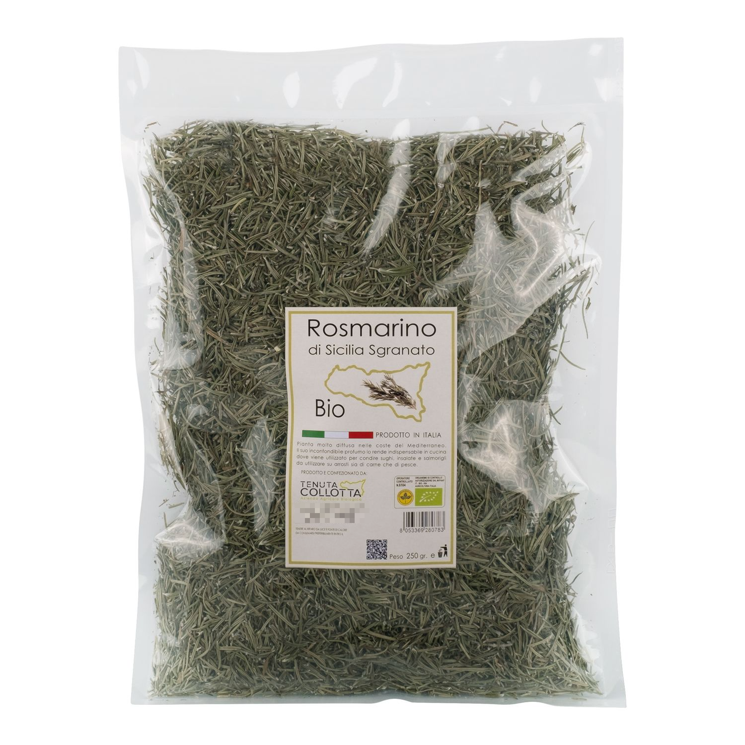 Organic Dried Rosemary 250g - Tenuta Collotta® - 100% Italian - Made in Sicily