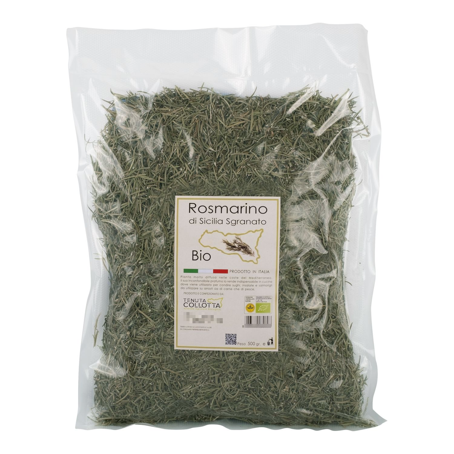 Organic Dried Rosemary 500g - Tenuta Collotta® - 100% Italian - Made in Sicily