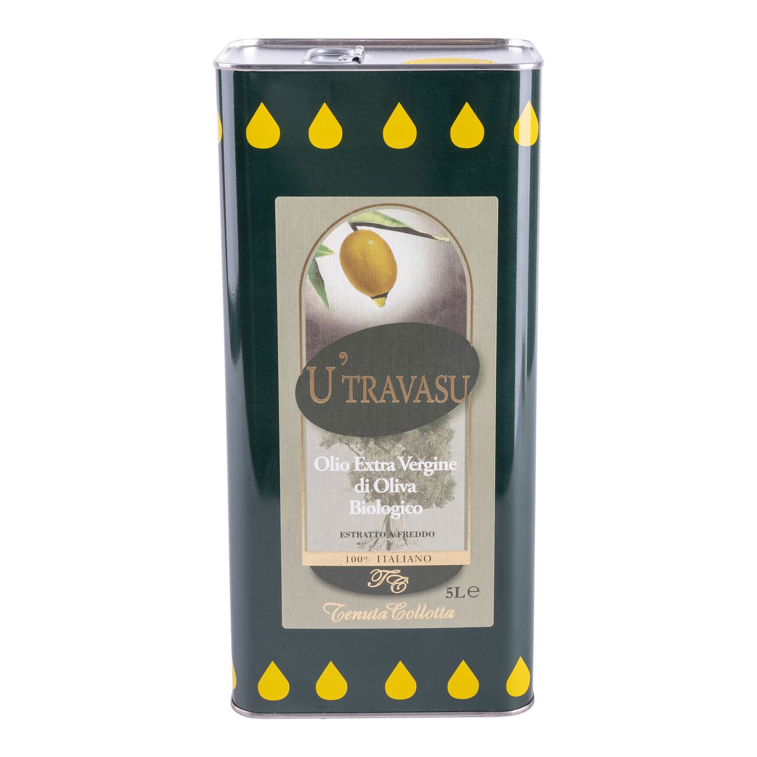 U'Travasu® - Organic extra virgin olive oil 5 L can