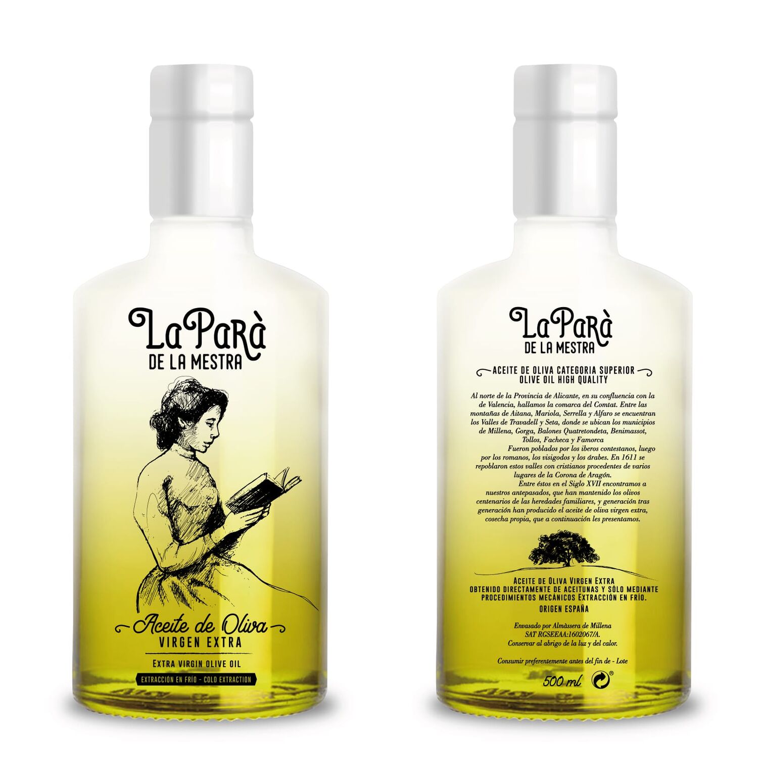 Extra Virgin Olive Oil 500ml Glass Bottle Spain