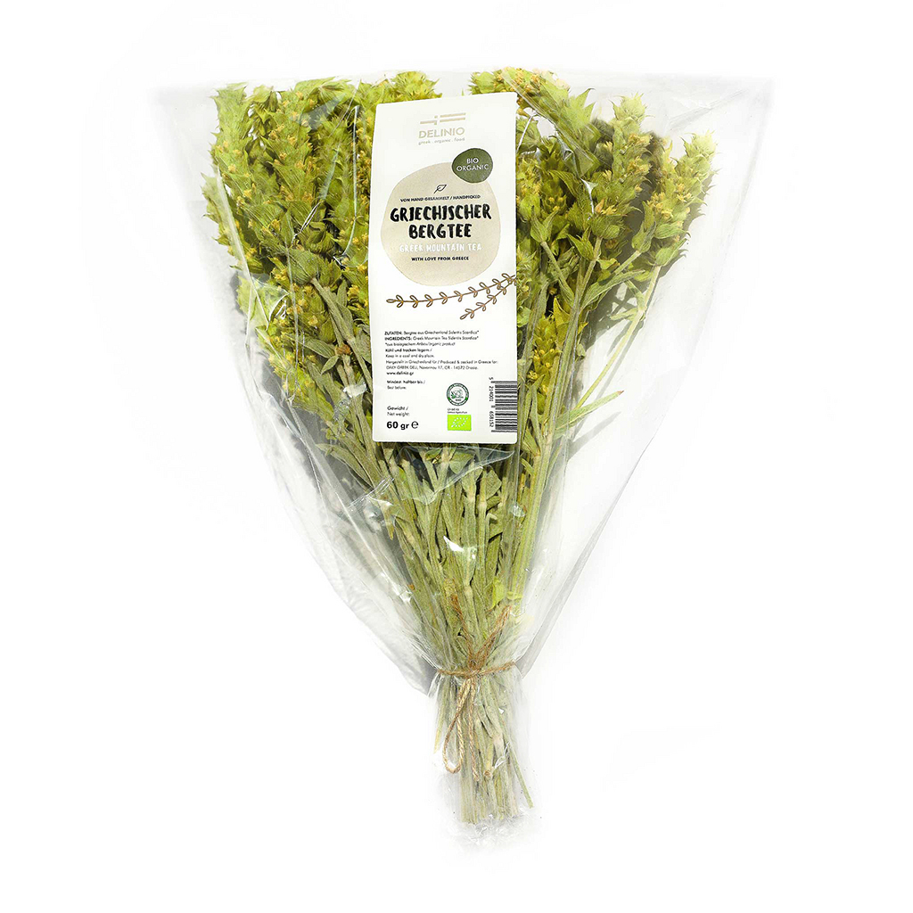Organic Mountain Tea SIDERITIS SCARDICA, 60g with whole leaves (Box of 50 bunches/pieces)