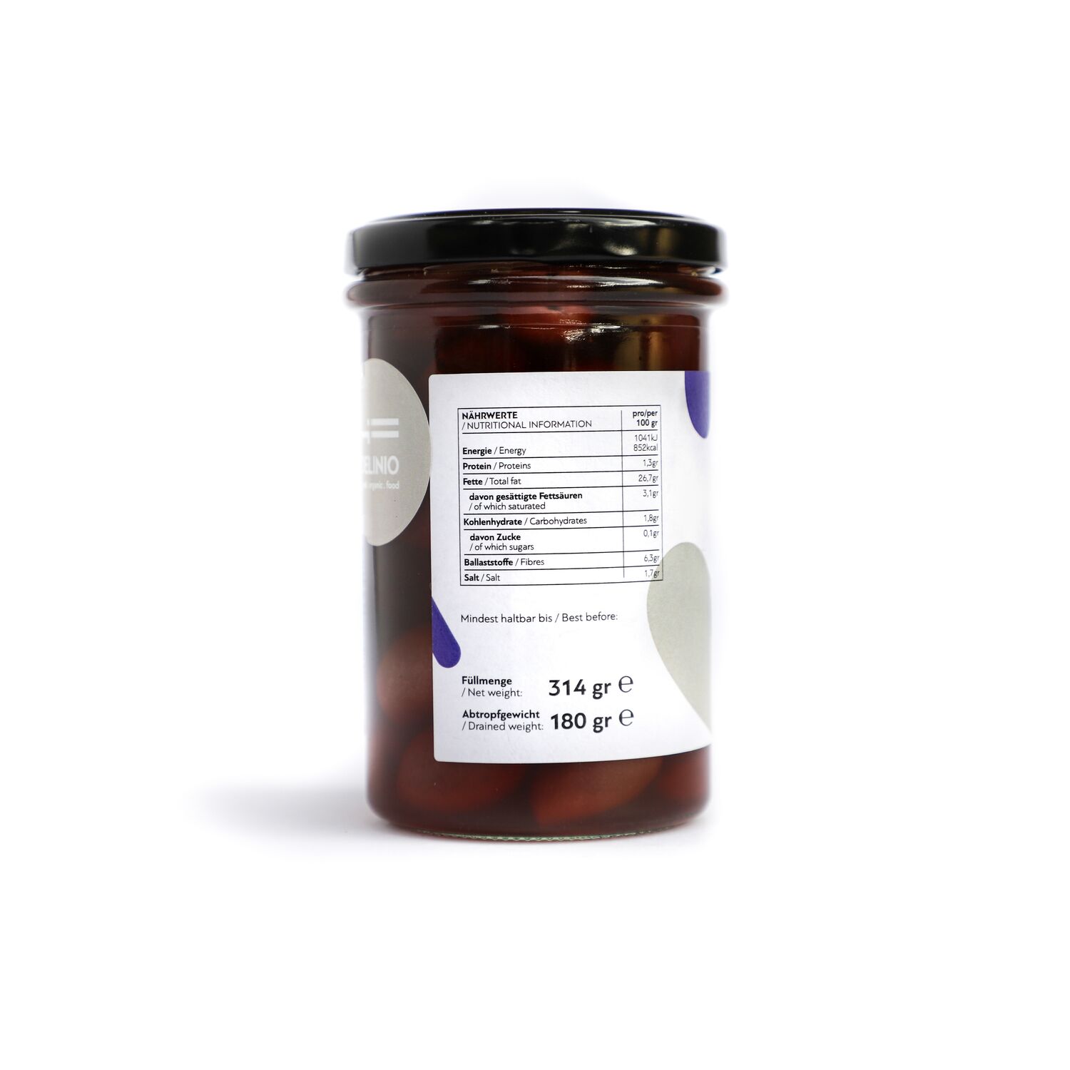 Organic Olives from Kalamata - 314g jar