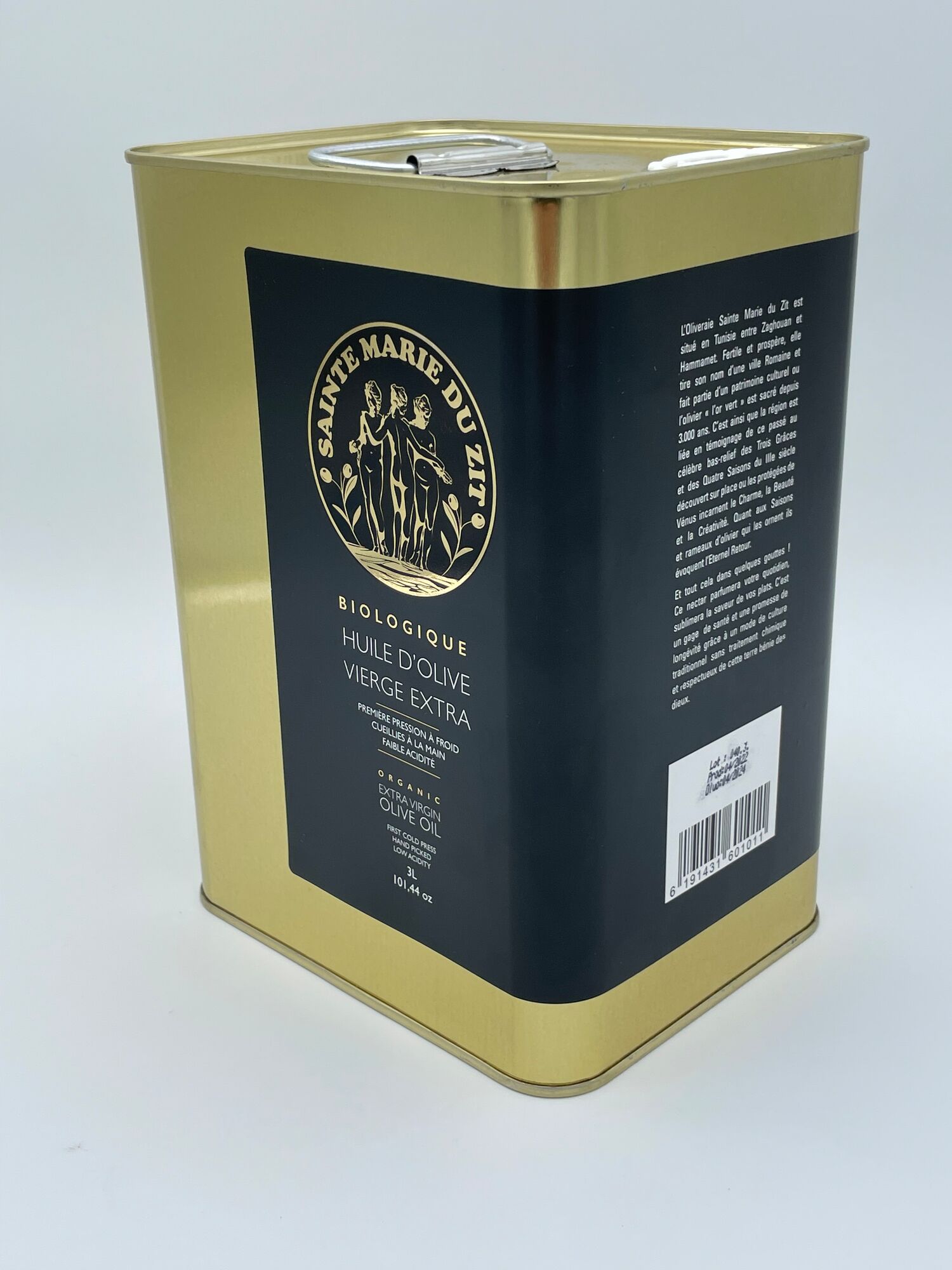 Organic Extra Virgin Olive Oil - 3L can
