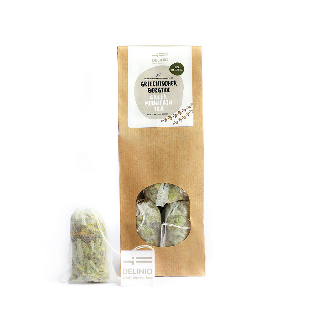 Organic Mountain Tea Sideritis Scardica 10 tea bags of 2g (Box of 150 pieces, 150 x 10 individual tea bags)