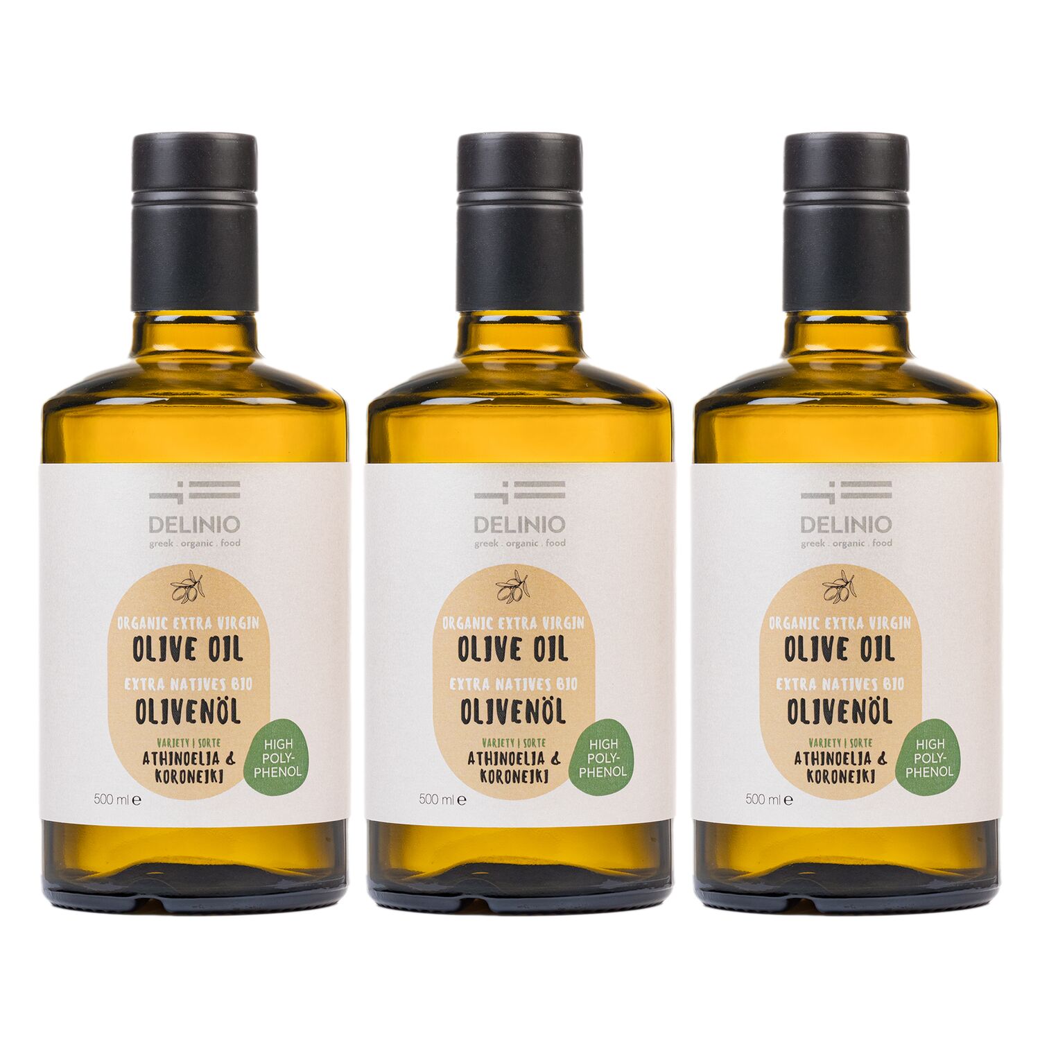 ORGANIC EXTRA VIRGIN OLIVE OIL - HIGH POLYPHENOL, 500 ML