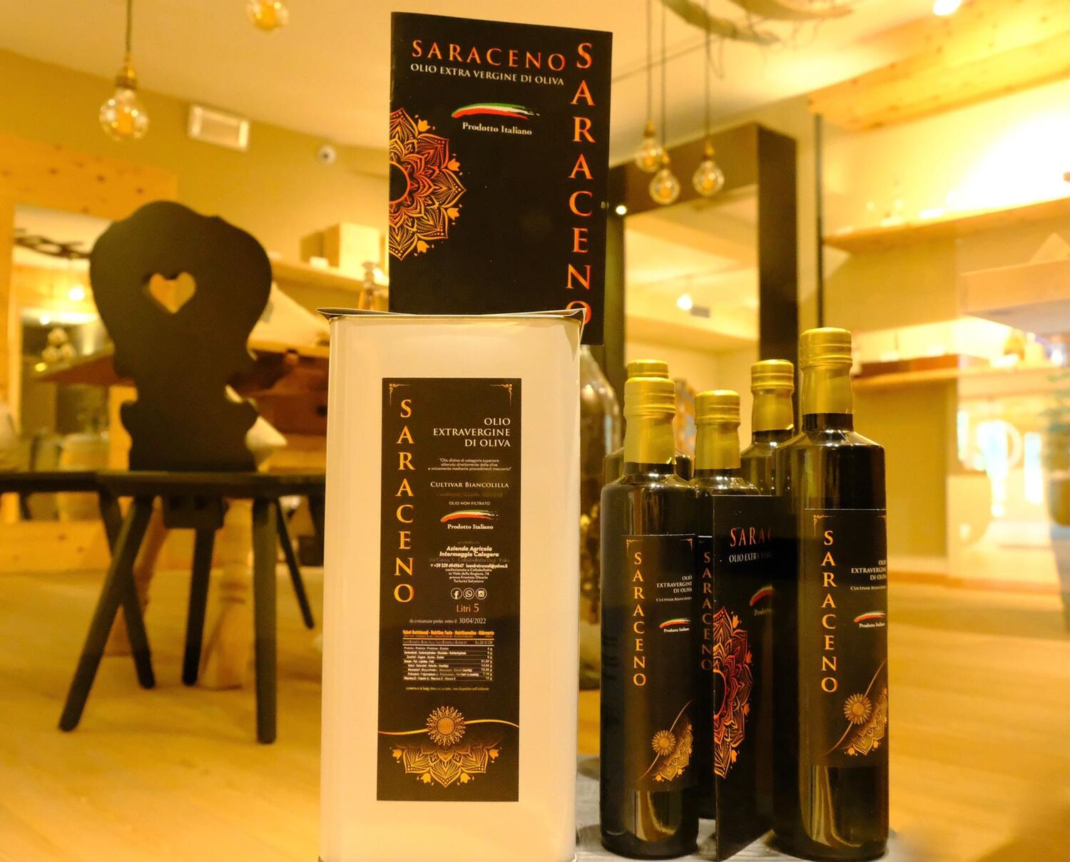 500 ml bottle of extra vergin olive oil. Cold extracted, biancolilla cultivar
