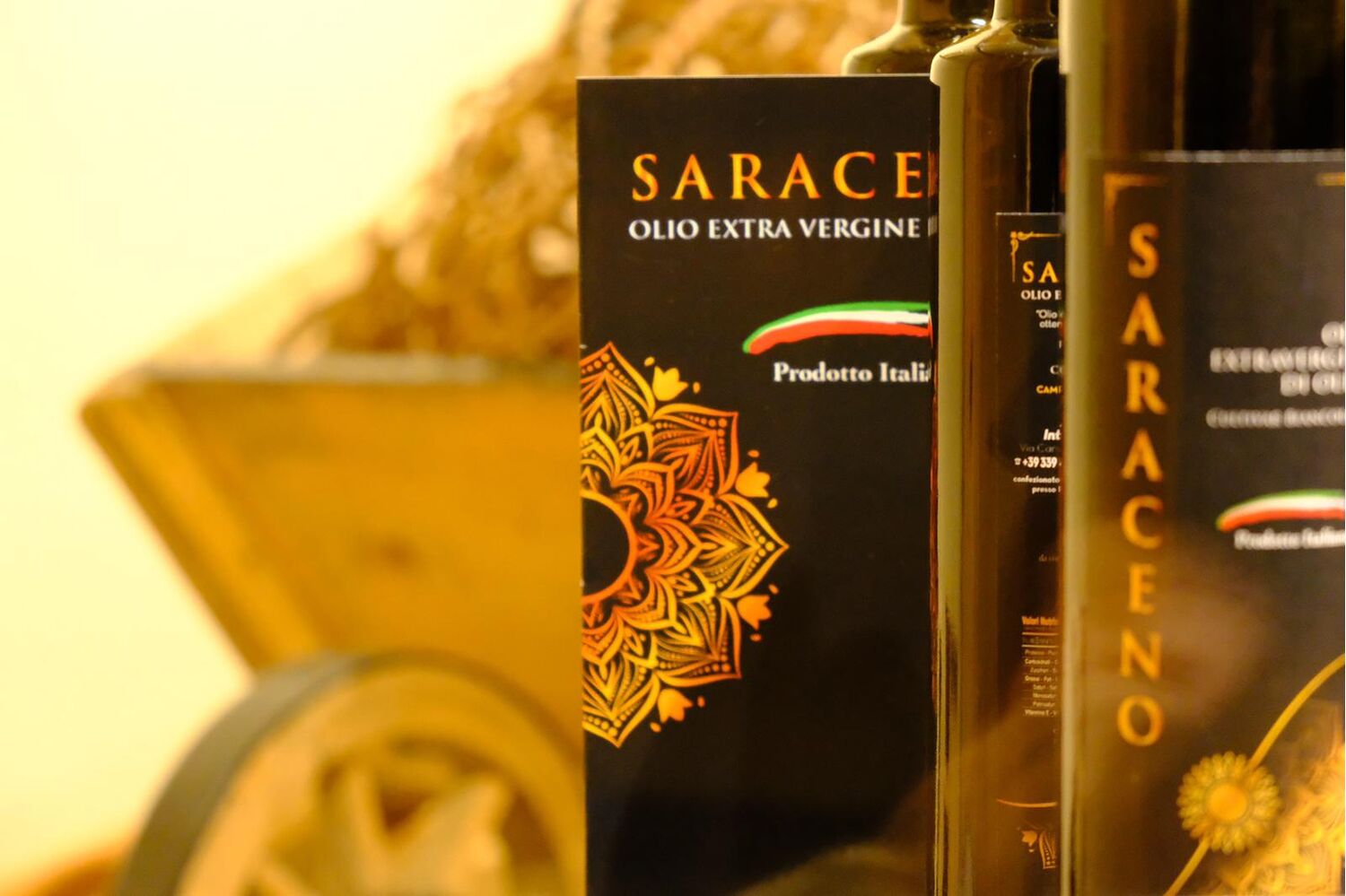 500 ml bottle of extra vergin olive oil. Cold extracted, biancolilla cultivar