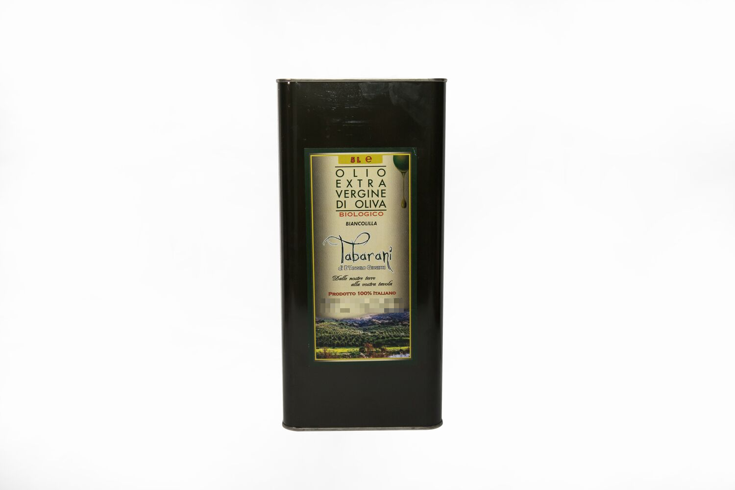 Organic EVOO Monocultivar Biancolilla – 100% Italian 5L