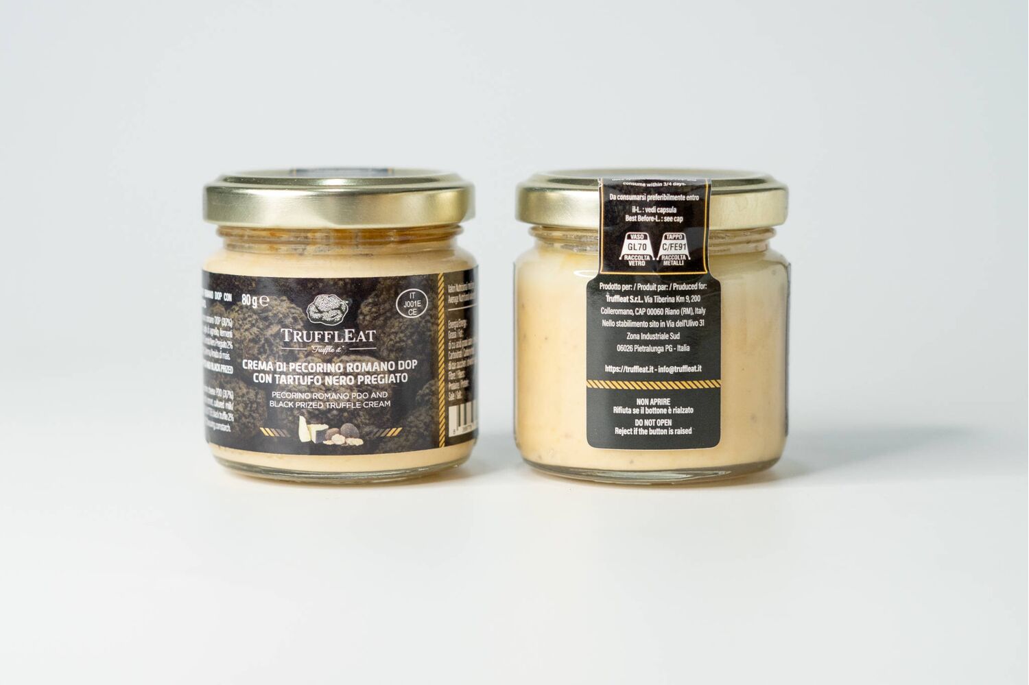 Pecorino Romano DOP cream with precious black truffle 80 gr - TrufflEat