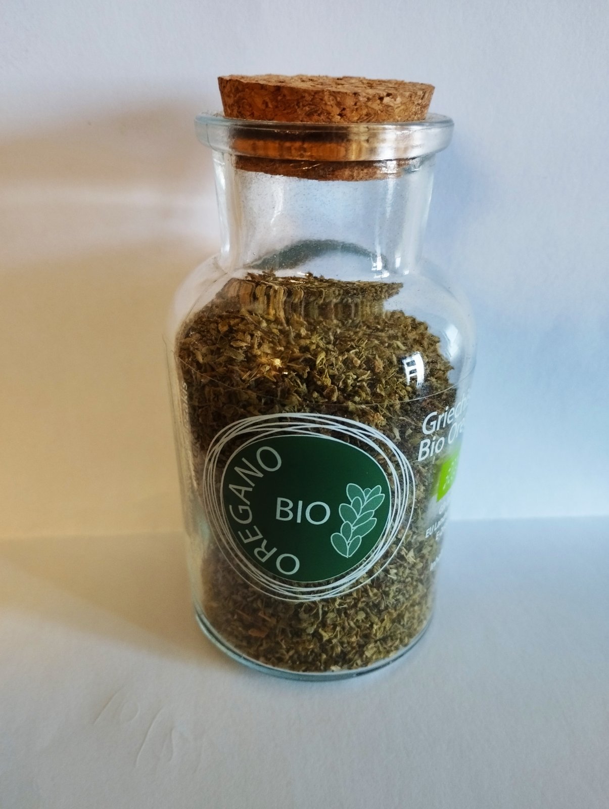Organic Oregano in glass jars of 15gram SEALED WITH CORK