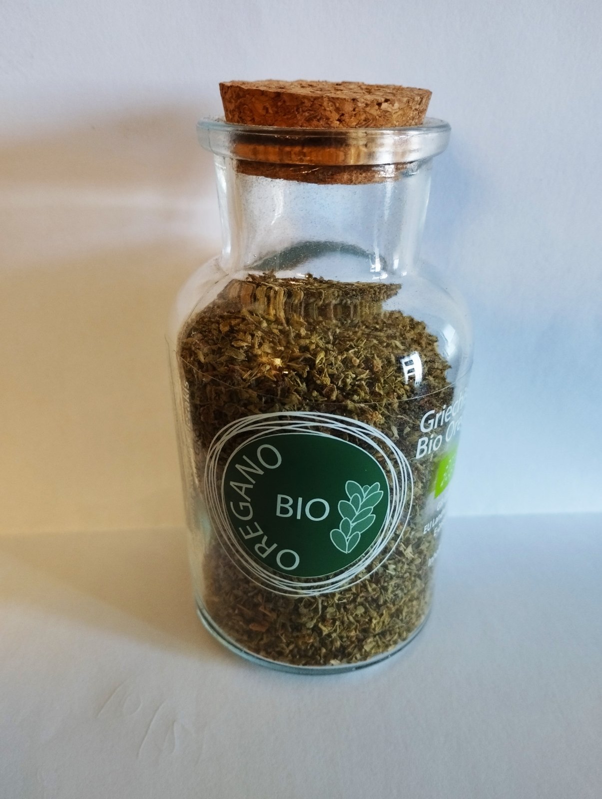 Organic Oregano in glass jars of 15gram SEALED WITH CORK