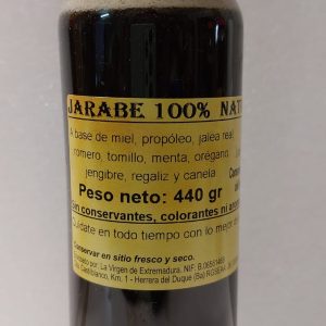 Natural honey syrup with royal jelly, propolis and 7 medicinal plants 440 gr.