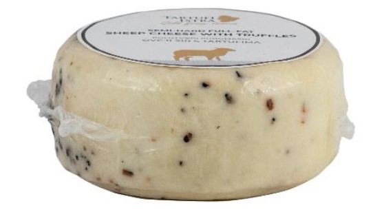 Semi-hard whole sheep cheese with truffles 360gr
