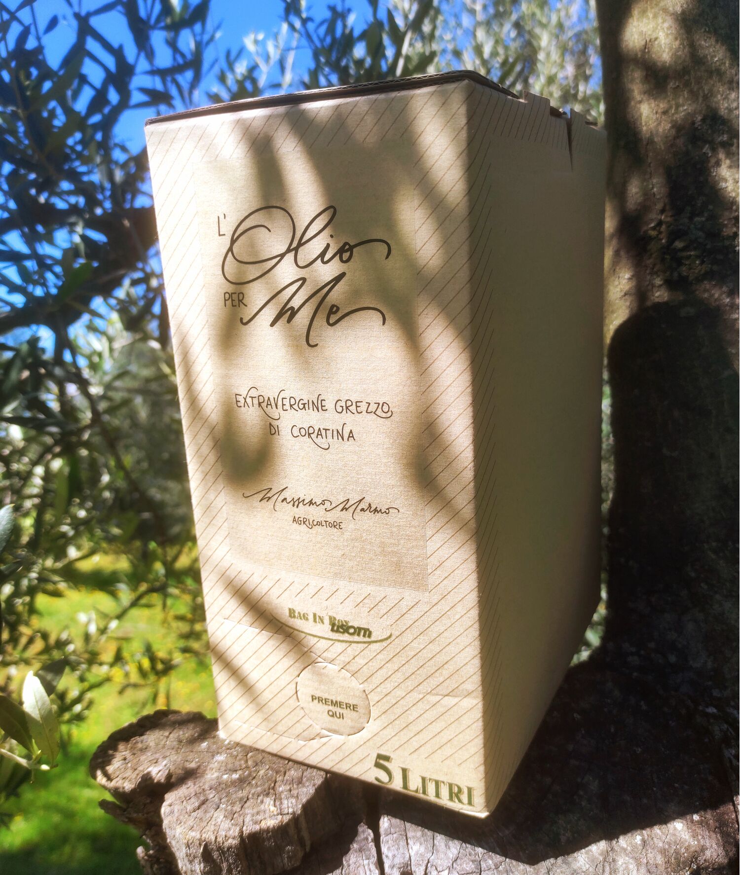 Extra Virgin Olive Oil - Coratina - Unfiltered - Bag in Box 5 Liters